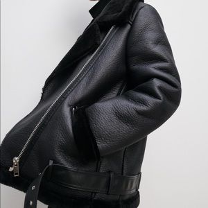 Zara faux sherling coat